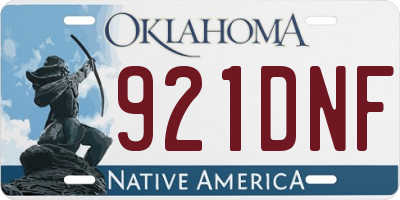 OK license plate 921DNF