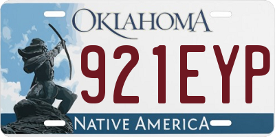 OK license plate 921EYP