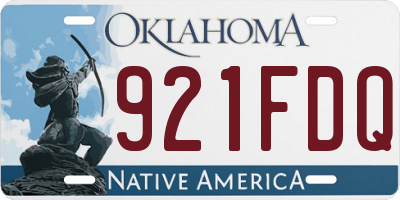OK license plate 921FDQ