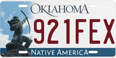 OK license plate 921FEX