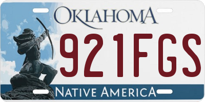 OK license plate 921FGS