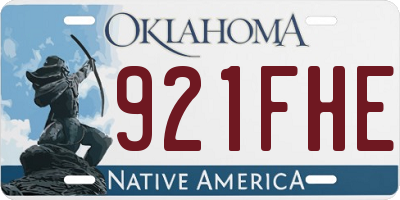 OK license plate 921FHE