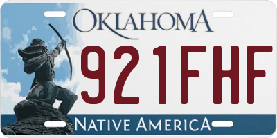 OK license plate 921FHF