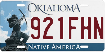 OK license plate 921FHN