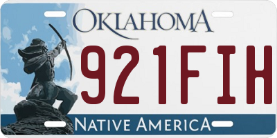 OK license plate 921FIH