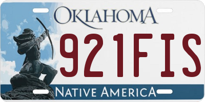 OK license plate 921FIS