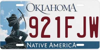 OK license plate 921FJW