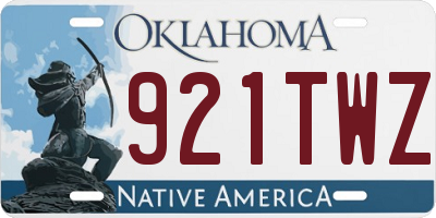 OK license plate 921TWZ