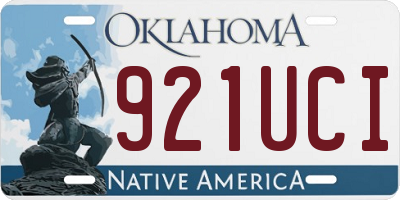 OK license plate 921UCI