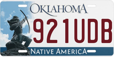 OK license plate 921UDB