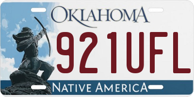 OK license plate 921UFL