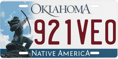 OK license plate 921VEO