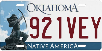 OK license plate 921VEY