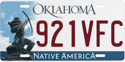 OK license plate 921VFC