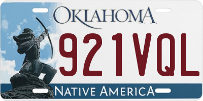 OK license plate 921VQL