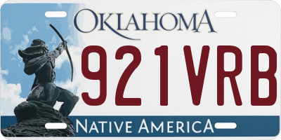 OK license plate 921VRB
