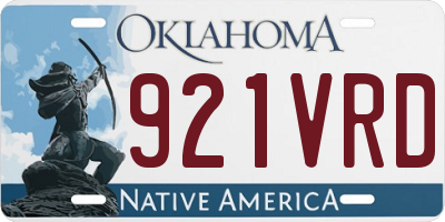 OK license plate 921VRD