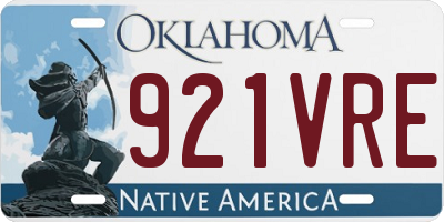 OK license plate 921VRE