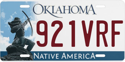 OK license plate 921VRF