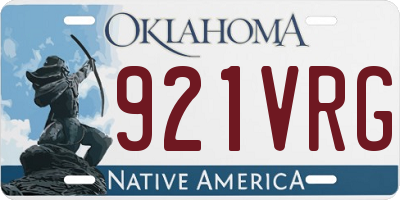 OK license plate 921VRG