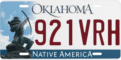 OK license plate 921VRH