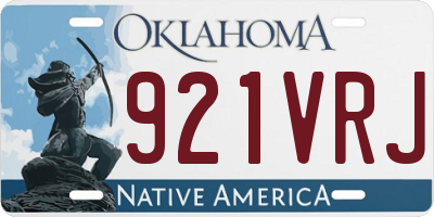 OK license plate 921VRJ