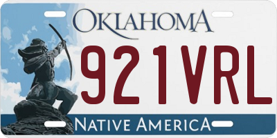 OK license plate 921VRL