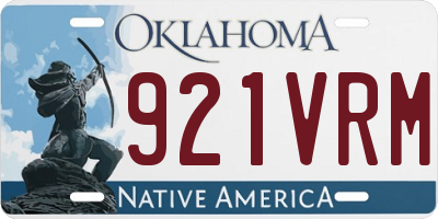 OK license plate 921VRM