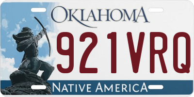 OK license plate 921VRQ