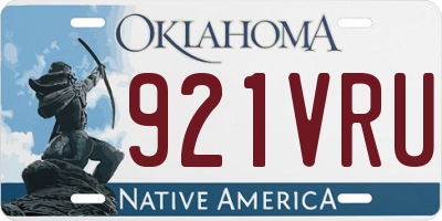 OK license plate 921VRU