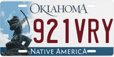 OK license plate 921VRY