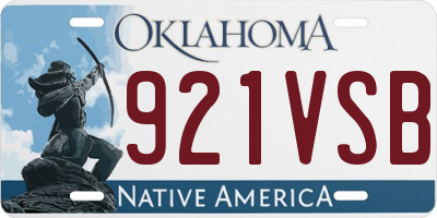OK license plate 921VSB