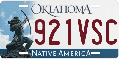 OK license plate 921VSC