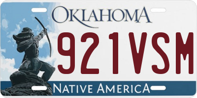 OK license plate 921VSM