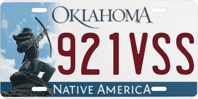 OK license plate 921VSS