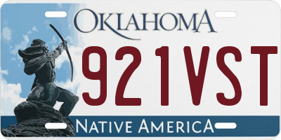 OK license plate 921VST