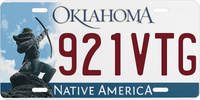 OK license plate 921VTG