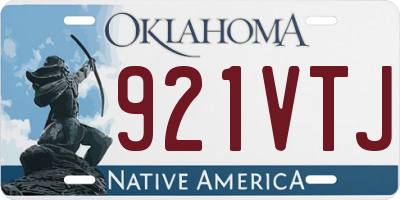 OK license plate 921VTJ