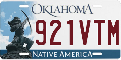 OK license plate 921VTM
