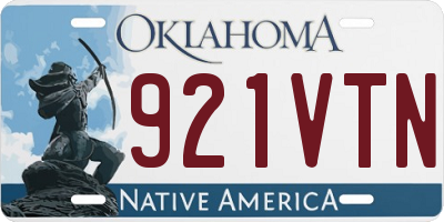 OK license plate 921VTN