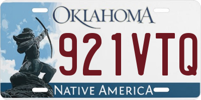 OK license plate 921VTQ