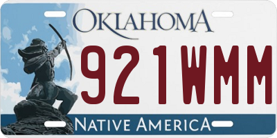 OK license plate 921WMM