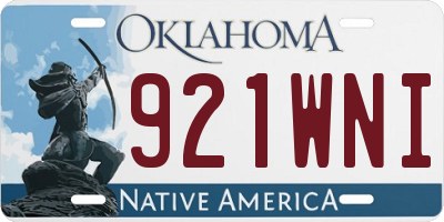 OK license plate 921WNI