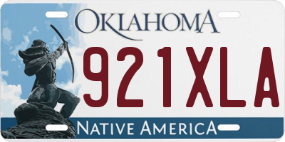 OK license plate 921XLA