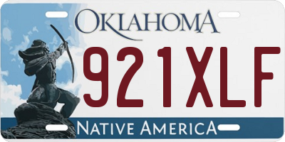 OK license plate 921XLF
