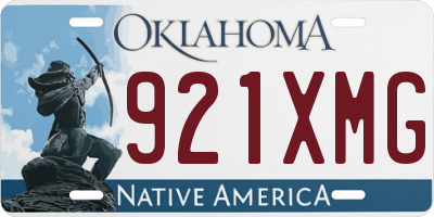 OK license plate 921XMG