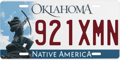 OK license plate 921XMN