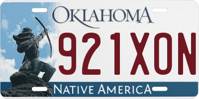 OK license plate 921XON