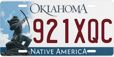 OK license plate 921XQC