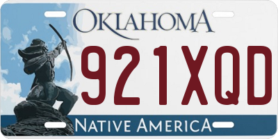 OK license plate 921XQD